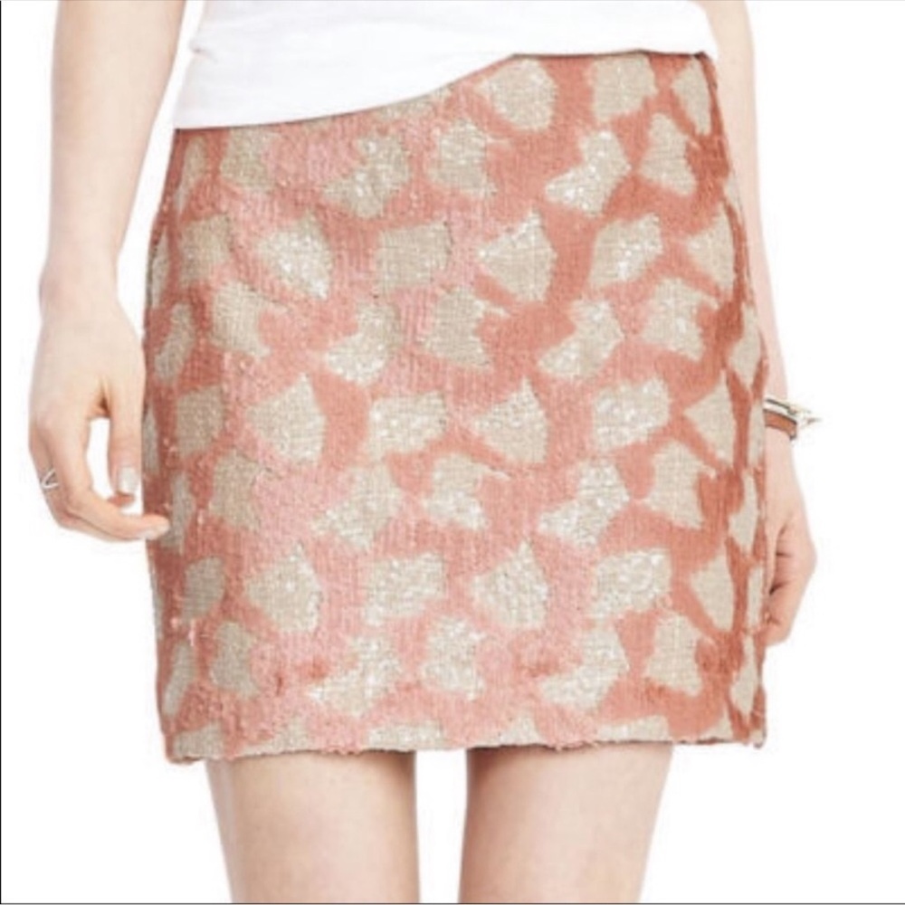 Banana Republic Sequin Dot Pink Mini Skirt